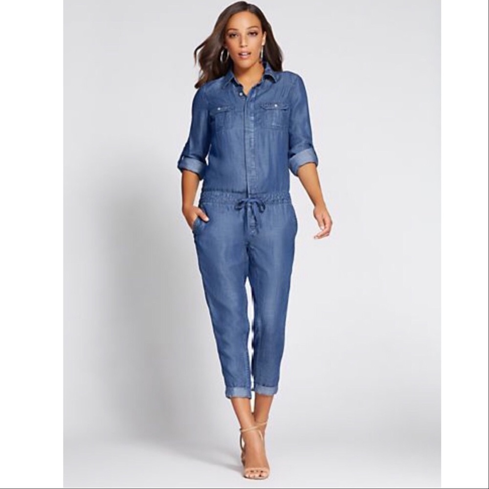 Gabrielle Union denim jumpsuit